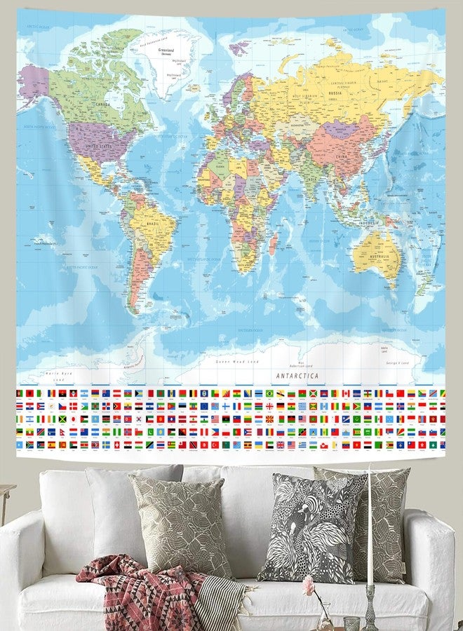 iTapnoom World Map Tapestry Wall Hanging, Map of The World with National Educational Walls Tapestries Room Decor, Boys Girls Kids Map Wall Tapestry for Bedroom Living Room Office Classroom (60X40") - Image 4
